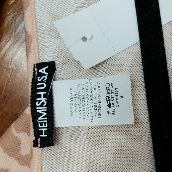 Animal Print 3/4 Sleeve Babydoll Top - Picture 4 of 4